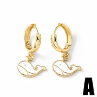 1 Pair Simple Style Solid Color Plating Copper Drop Earrings main image 3