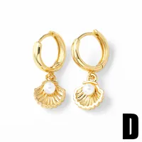 1 Pair Simple Style Solid Color Plating Copper Drop Earrings sku image 3