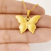 Retro Simple Style Butterfly 304 Stainless Steel Plating 18K Gold Plated Unisex Pendant Necklace main image 4