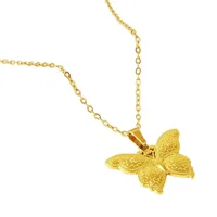 Retro Simple Style Butterfly 304 Stainless Steel Plating 18K Gold Plated Unisex Pendant Necklace main image 5