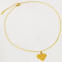 Vintage Style Simple Style Heart Shape 304 Stainless Steel Plating 18K Gold Plated Unisex Pendant Necklace main image 3