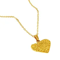 Vintage Style Simple Style Heart Shape 304 Stainless Steel Plating 18K Gold Plated Unisex Pendant Necklace main image 5