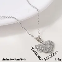 Vintage Style Simple Style Heart Shape 304 Stainless Steel Plating 18K Gold Plated Unisex Pendant Necklace sku image 1