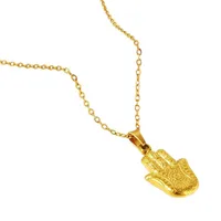 Retro Classic Style Palm 304 Stainless Steel Irregular Plating 18K Gold Plated Women's Pendant Necklace main image 5