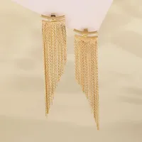 1 Pair IG Style Shiny Geometric Copper Drop Earrings main image 2