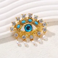 Retro Classic Style Devil's Eye Zinc Alloy Plating Women's Brooches sku image 2