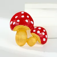Pastoral Mushroom Zinc Alloy Enamel Unisex Brooches main image 1