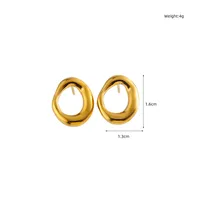 1 Pair Elegant Glam Solid Color 304 Stainless Steel Ear Studs sku image 3