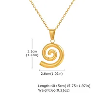 Wholesale Jewelry Vintage Style Classic Style Star Flower 201 Stainless Steel 18K Gold Plated Pendant Necklace Cable Chain sku image 2