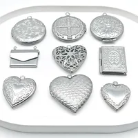 Retro Classic Style Heart Shape Jesus Fish Scales 304 Stainless Steel Plating DIY Ornament Accessories main image 5