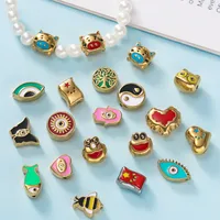 Cute Retro National Flag Letter Devil's Eye 304 Stainless Steel Enamel DIY Jewelry Accessories main image 4