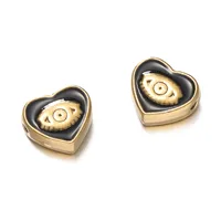 Cute Retro National Flag Letter Devil's Eye 304 Stainless Steel Enamel DIY Jewelry Accessories sku image 1