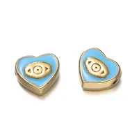 Cute Retro National Flag Letter Devil's Eye 304 Stainless Steel Enamel DIY Jewelry Accessories sku image 2