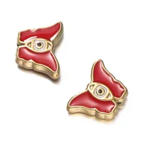 Cute Retro National Flag Letter Devil's Eye 304 Stainless Steel Enamel DIY Jewelry Accessories sku image 10