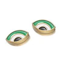 Cute Retro National Flag Letter Devil's Eye 304 Stainless Steel Enamel DIY Jewelry Accessories sku image 26