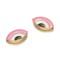 Cute Retro National Flag Letter Devil's Eye 304 Stainless Steel Enamel DIY Jewelry Accessories sku image 27
