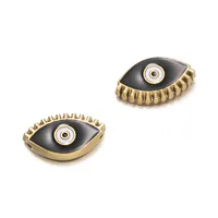 Cute Retro National Flag Letter Devil's Eye 304 Stainless Steel Enamel DIY Jewelry Accessories sku image 29