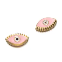 Cute Retro National Flag Letter Devil's Eye 304 Stainless Steel Enamel DIY Jewelry Accessories sku image 32