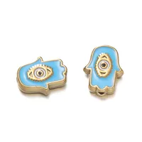 Cute Retro National Flag Letter Devil's Eye 304 Stainless Steel Enamel DIY Jewelry Accessories sku image 35