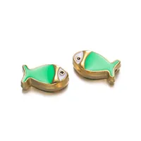 Cute Retro National Flag Letter Devil's Eye 304 Stainless Steel Enamel DIY Jewelry Accessories sku image 39
