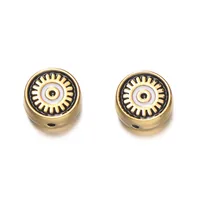 Cute Retro National Flag Letter Devil's Eye 304 Stainless Steel Enamel DIY Jewelry Accessories sku image 42