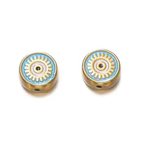 Cute Retro National Flag Letter Devil's Eye 304 Stainless Steel Enamel DIY Jewelry Accessories sku image 43