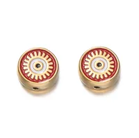 Cute Retro National Flag Letter Devil's Eye 304 Stainless Steel Enamel DIY Jewelry Accessories sku image 45