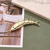 Casual Modern Style Simple Style Carp Copper Handmade Polishing Plating Zircon 18K Gold Plated White Gold Plated DIY Jewelry Accessories main image 5