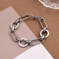 Casual Vacation Solid Color 304 Stainless Steel Polishing Unisex Bracelets main image 2