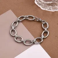 Casual Vacation Solid Color 304 Stainless Steel Polishing Unisex Bracelets main image 8