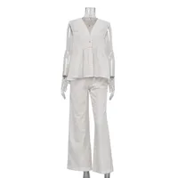 Casual Holiday Daily Women's Elegant Solid Color Cotton Pants Sets Shorts Sets sku image 8