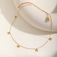 Simple Style Classic Style Solid Color 304 Stainless Steel 18K Gold Plated Women's Pendant Necklace main image 4