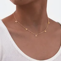 Simple Style Classic Style Solid Color 304 Stainless Steel 18K Gold Plated Women's Pendant Necklace main image 3