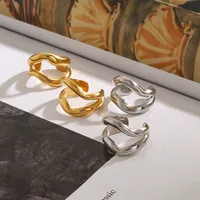 Basic Vacation Commute Geometric 316 Stainless Steel  Ear Cuffs main image 3