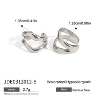 Basic Vacation Commute Geometric 316 Stainless Steel  Ear Cuffs sku image 2
