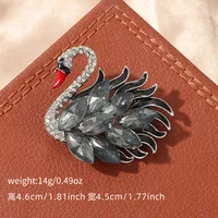 Elegant Retro Swan Owl Butterfly Alloy Rhinestones Unisex Brooches sku image 6