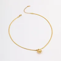 Classic Style Commute Heart Shape 304 Stainless Steel Women's Pendant Necklace Choker main image 10