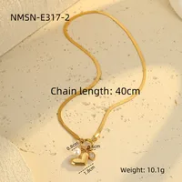 Classic Style Commute Heart Shape 304 Stainless Steel Women's Pendant Necklace Choker main image 3