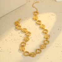 IG Style Classic Style Commute Circle 304 Stainless Steel Unisex Bracelets Necklace main image 5