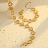 IG Style Classic Style Commute Circle 304 Stainless Steel Unisex Bracelets Necklace main image 4