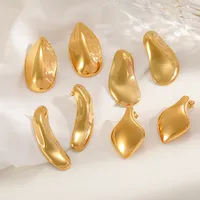 1 Pair Retro Exaggerated Classic Style Irregular Geometric 304 Stainless Steel 18K Gold Plated Ear Studs main image 1