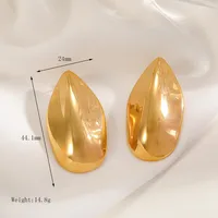 1 Pair Retro Exaggerated Classic Style Irregular Geometric 304 Stainless Steel 18K Gold Plated Ear Studs sku image 3