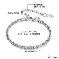 Simple Style Solid Color 201 Stainless Steel Women's Bracelets sku image 3
