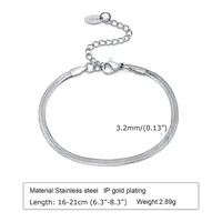 Simple Style Solid Color 201 Stainless Steel Women's Bracelets sku image 7
