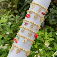 Classic Style Devil's Eye Heart Shape Copper 18K Gold Plated Women's Bracelets main image video