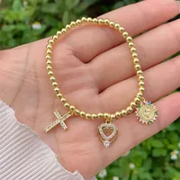 Classic Style Devil's Eye Heart Shape Copper 18K Gold Plated Women's Bracelets main image 6