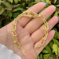 Classic Style Geometric Copper Zircon 18K Gold Plated Women's Bracelets main image 3