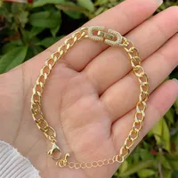 Classic Style Geometric Copper Zircon 18K Gold Plated Women's Bracelets main image 2