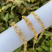 Classic Style Geometric Copper Zircon 18K Gold Plated Women's Bracelets main image 5
