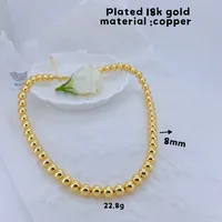 Simple Style Solid Color Copper 18K Gold Plated Unisex Necklace main image 2